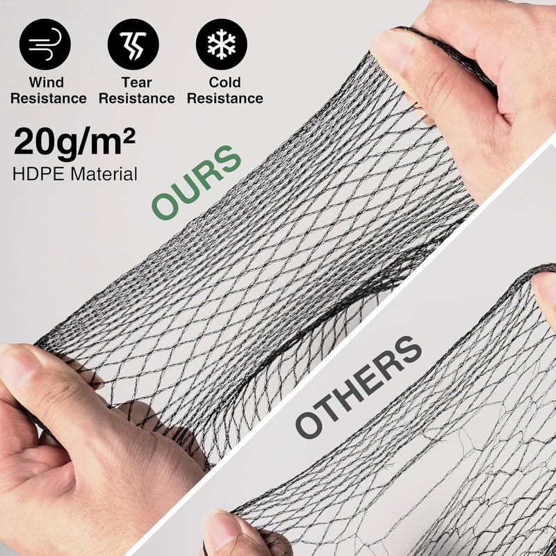 Alloxity Pond Netting for Koi Ponds, 7 x 10ft Koi Pond Net Cover, Durable & Sturdy Pond Netting Cover for Leaves, Protect Koi Fish Against Herons, Raccoons, Cats & Predators, 12pcs Stakes Included - Image 4